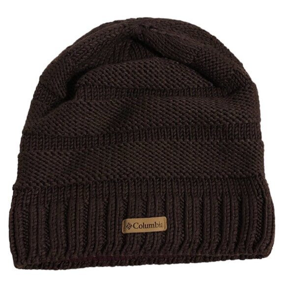 COLUMBIA Beanie Hat Women's Unisex Size O/S Purple Plum Ribbed Design - Picture 1 of 7